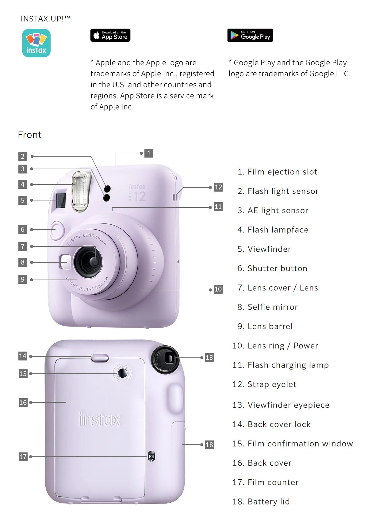 2023 New Fujifilm Instax Mini 12 Instant Camera Blossom Pink / Pastel Blue / Mint Green / Clay White / Lilac Purple 5 Colors