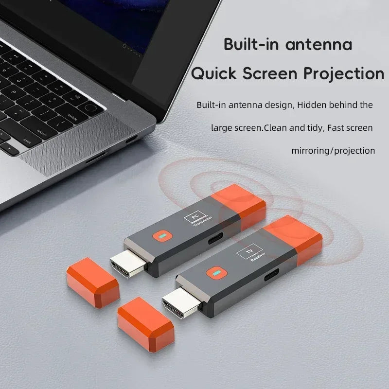 Wireless HDMI-Compatible Video Transmitter and Receiver Extender kit TV Stick Dongle Adapter For PC Camera Laptop To Monitor TV