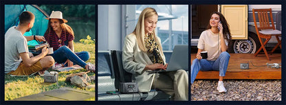 AFERIY Nano100 Portable Power Station, 100W 99.2Wh, Telescopic Type-C Cable, 1.5h Full Charge, 3000+ Cycles LiFePO₄ Battery