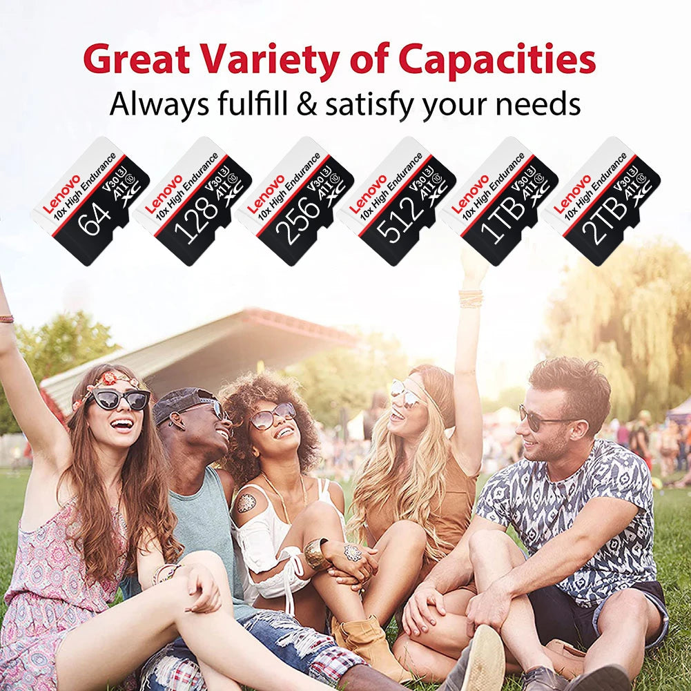 Lenovo 2TB Memory Card For Nintendo Switch 1TB V30 4K Micro Tf Sd Card 128GB 256GB 512GB Cartao De Memoria For Nintendo 64 Game