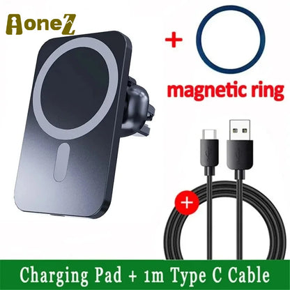 30W Magnetic Car Charger, Magsafe for IPhone 17/16/ 15/14/13/12 Pro Max Mini, Fast Charging Holder Mount AONEZ