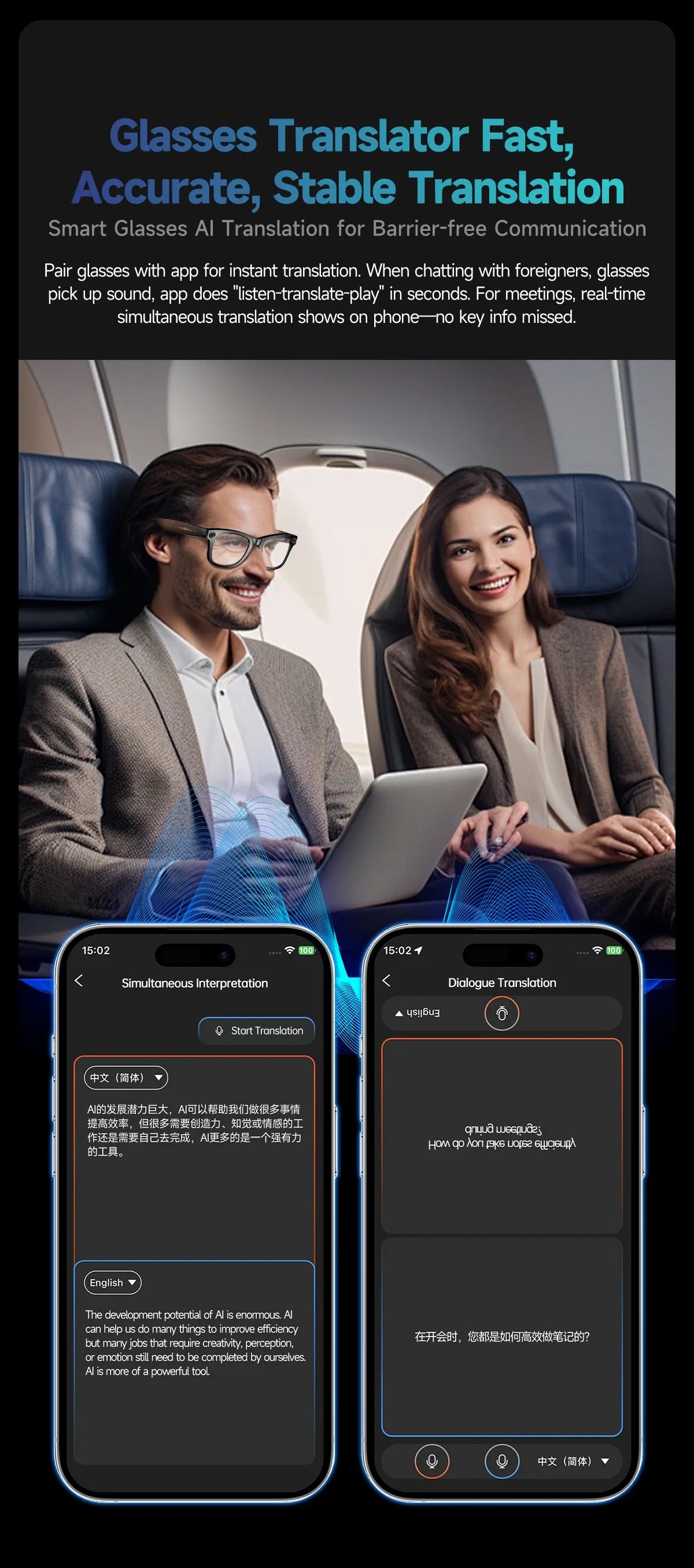 2025 New 800W Camera Glasses Bluetooth Smart Glasses with Camera Voice Call Music Smart Sunglasses Video Sound Record AI Glasses