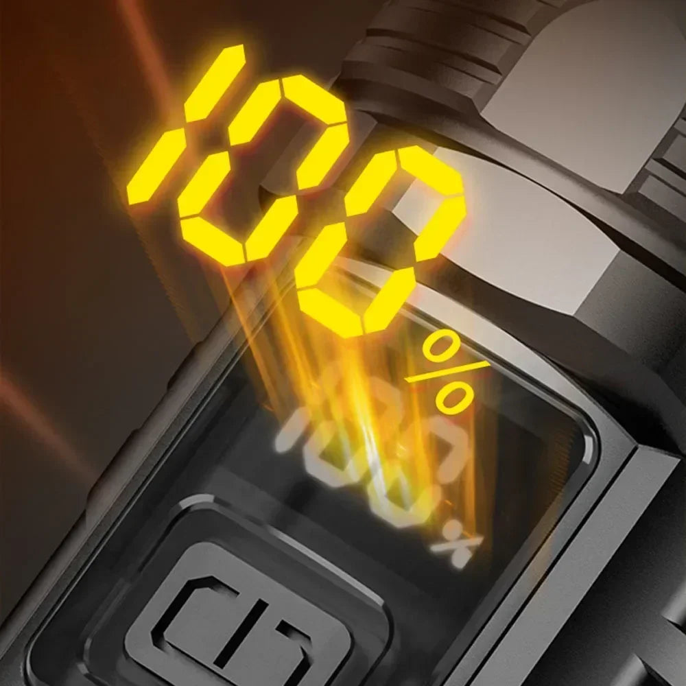 High Power LED Flashlight - USB Rechargeable 1000LM, Zoomable Multifunctional Torch for Outdoor Camping,Emergency (Waterproof)