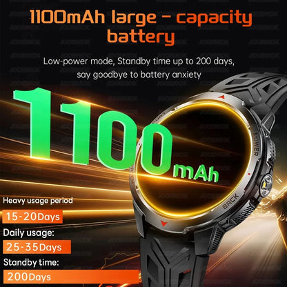 Xiaomi 1100mAh Military Outdoor Smart Watch Men 1.7-inch Display Compass Sports Watch IP68 Waterproof Bluetooth Call Smartwatch