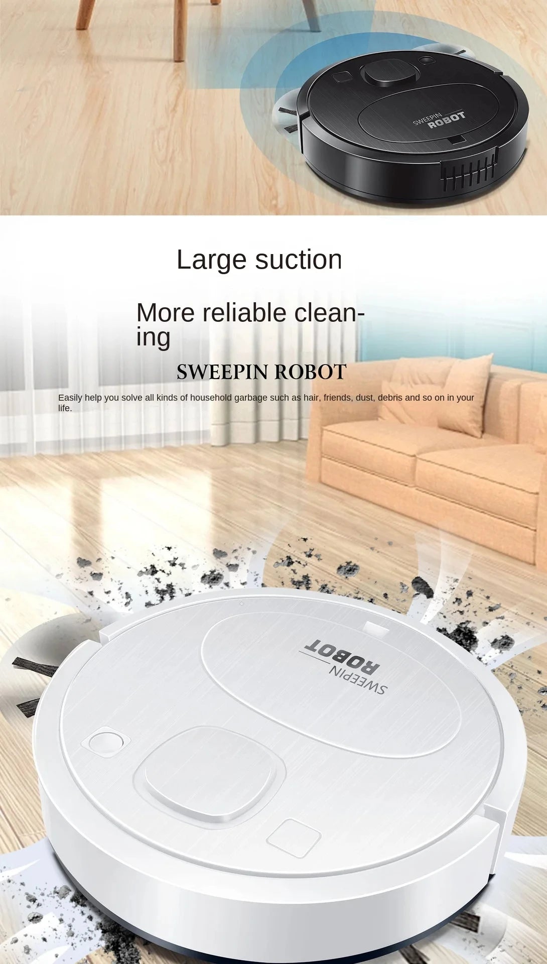 Xiaomi Intelligent Sweeping Robot Lazy Home Cleaning Machine Usb Automatic Vacuum Cleaner Small Household Appliances For Home