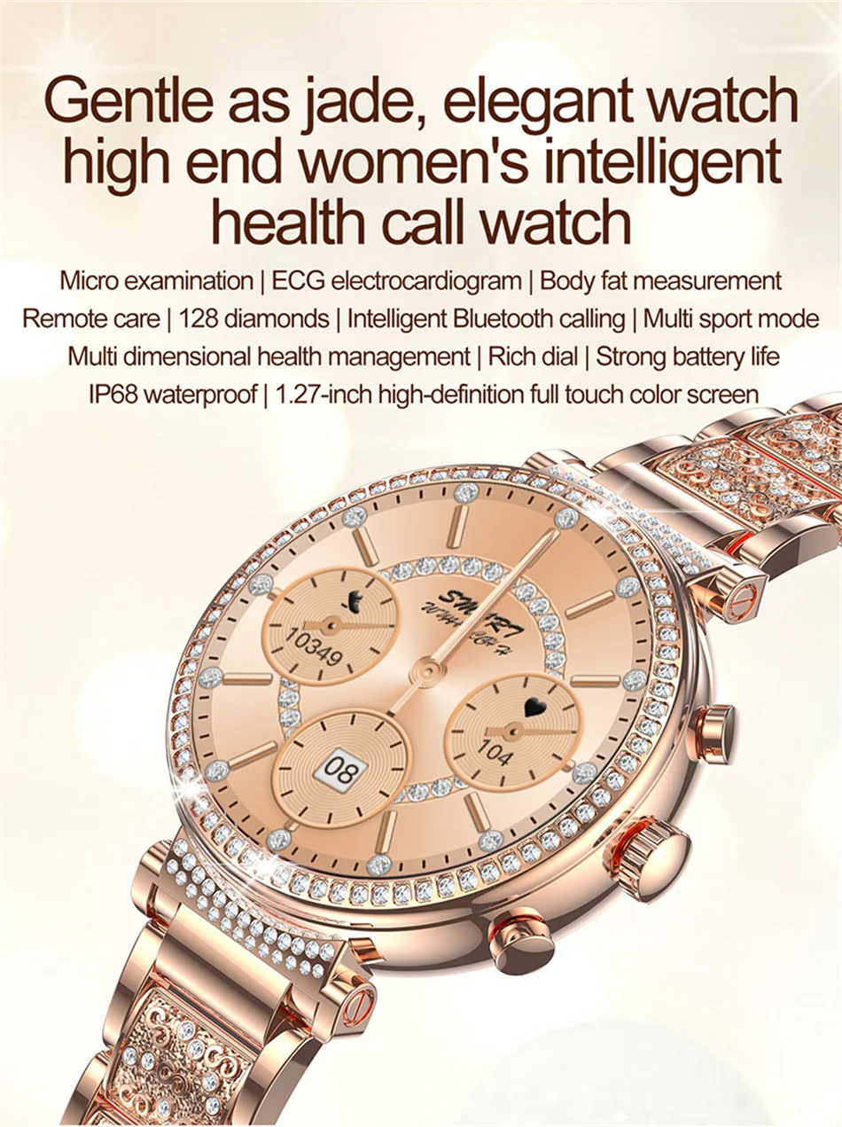 2025 NEW Xiaomi 1.27" HD Screen Women Smartwatch Dynamic Heart Rate Bluetooth Call&Music Waterproof Smart Watch