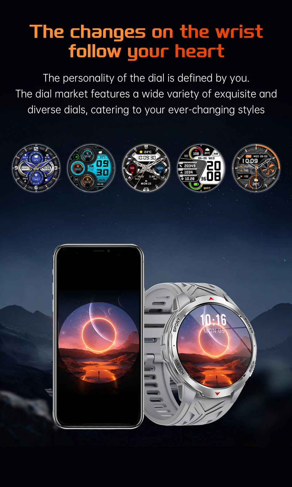 Xiaomi 1100mAh Military Outdoor Smart Watch Men 1.7-inch Display Compass Sports Watch IP68 Waterproof Bluetooth Call Smartwatch