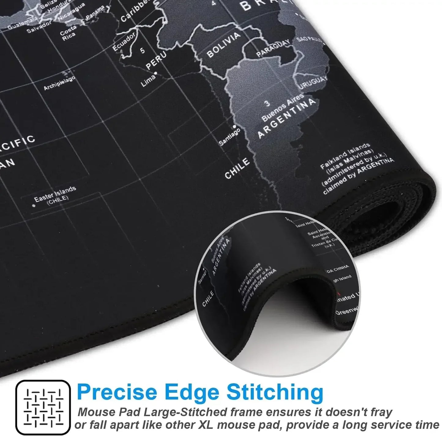 Large Gaming Mouse pad Computer Gamer Desk Mouse Mat Anti-slip Natural Rubber Stitched Edge large mouse Pad for Desktop Office