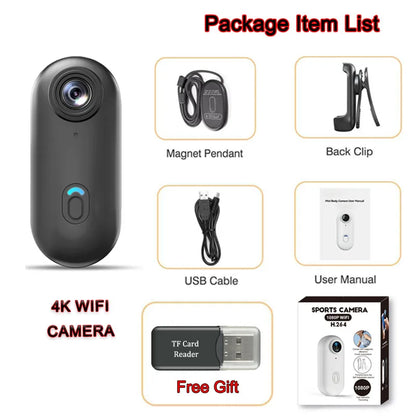 4K UHD Mini Camera WiFi Sports Action Photography Videography Portable