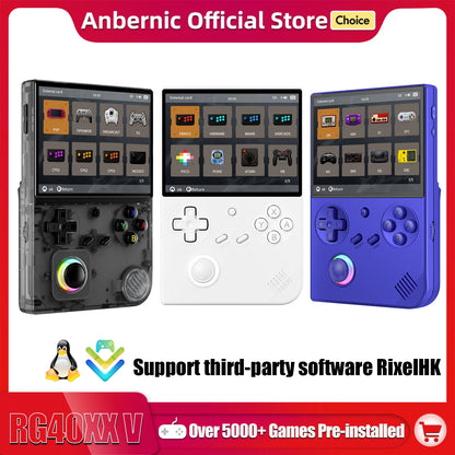 ANBERNIC RG 40XXV 64 Bit Linux Retro Handheld Game Console 4.0'' IPS Screen Supports 5G WiFi Bluetooth HD-Out RG40XXV With APP