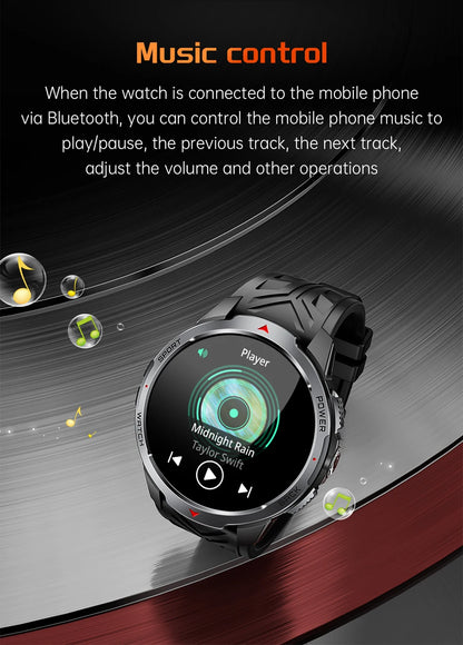 Xiaomi 1100mAh Military Outdoor Smart Watch Men 1.7-inch Display Compass Sports Watch IP68 Waterproof Bluetooth Call Smartwatch