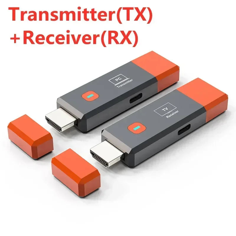 Wireless HDMI-Compatible Video Transmitter and Receiver Extender kit TV Stick Dongle Adapter For PC Camera Laptop To Monitor TV
