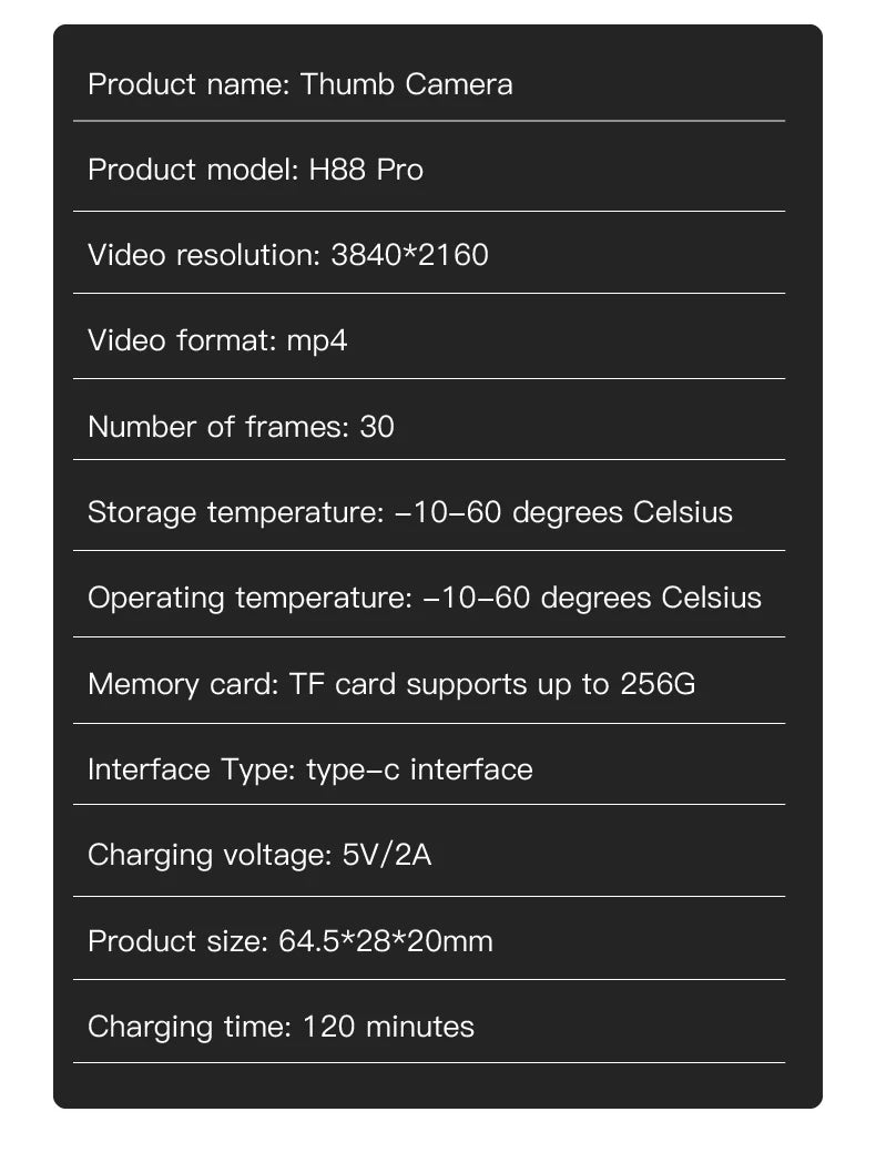 4K UHD Mini Camera WiFi Sports Action Photography Videography Portable