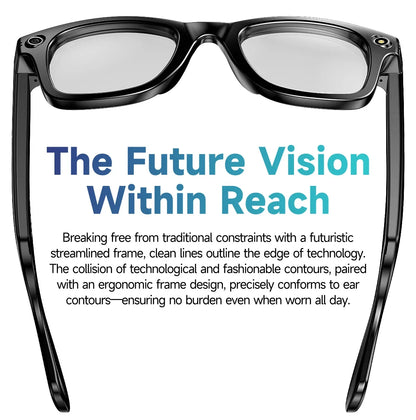 2025 New 800W Camera Glasses Bluetooth Smart Glasses with Camera Voice Call Music Smart Sunglasses Video Sound Record AI Glasses