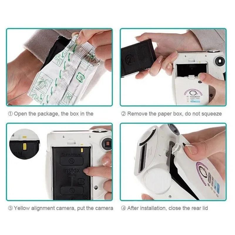 10-100 Sheets Fujifilm Instax Mini 12 Film Camera White Edge Photo Paper For Mini 11 9 8 40 70 90 Instant Camera EVO Instax Film