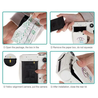 10-100 Sheets Fujifilm Instax Mini 12 Film Camera White Edge Photo Paper For Mini 11 9 8 40 70 90 Instant Camera EVO Instax Film