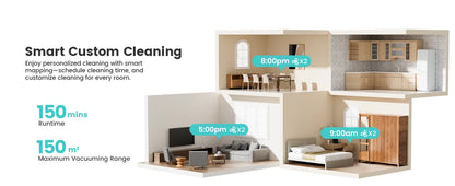 Lefant M330 Pro Robot Vacuum and Mop combo, 5000Pa,dTOF LiDAR Navigation, Alexa/Google/WiFi,Ideal for Pet Hair