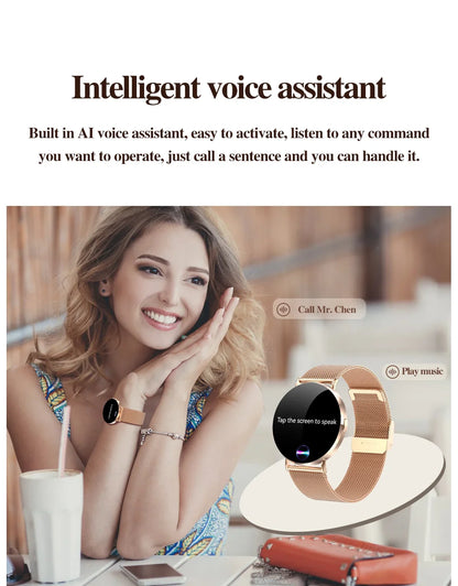 Xiaomi Mijia Smartwatch Women Bluetooth Call 3D Dynamic Dial Electronics Watch Heart Rate Monitor Waterproof Fitness Women Watch