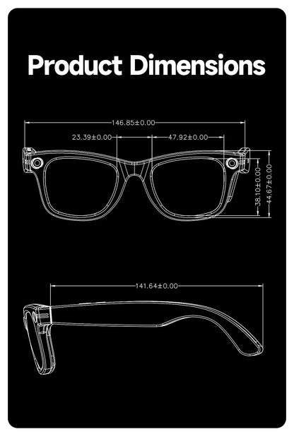 2025 New 800W Camera Glasses Bluetooth Smart Glasses with Camera Voice Call Music Smart Sunglasses Video Sound Record AI Glasses