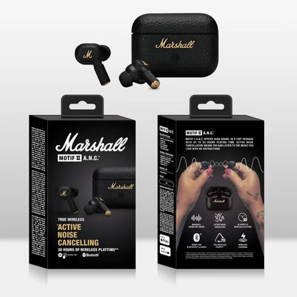 NEW Marshall MOTIF II ANC True Bluetooth 5.2 Headphones Active Noise Cancelling Headphones In-ear Earbuds Headset HKversion