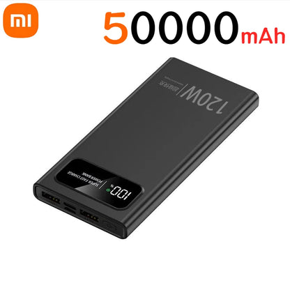 Xiaomi 120W 500000mAh Power Bank Large Capacity Super Fast Charging Digital Display External Battery for iPhone Huawei Samsung