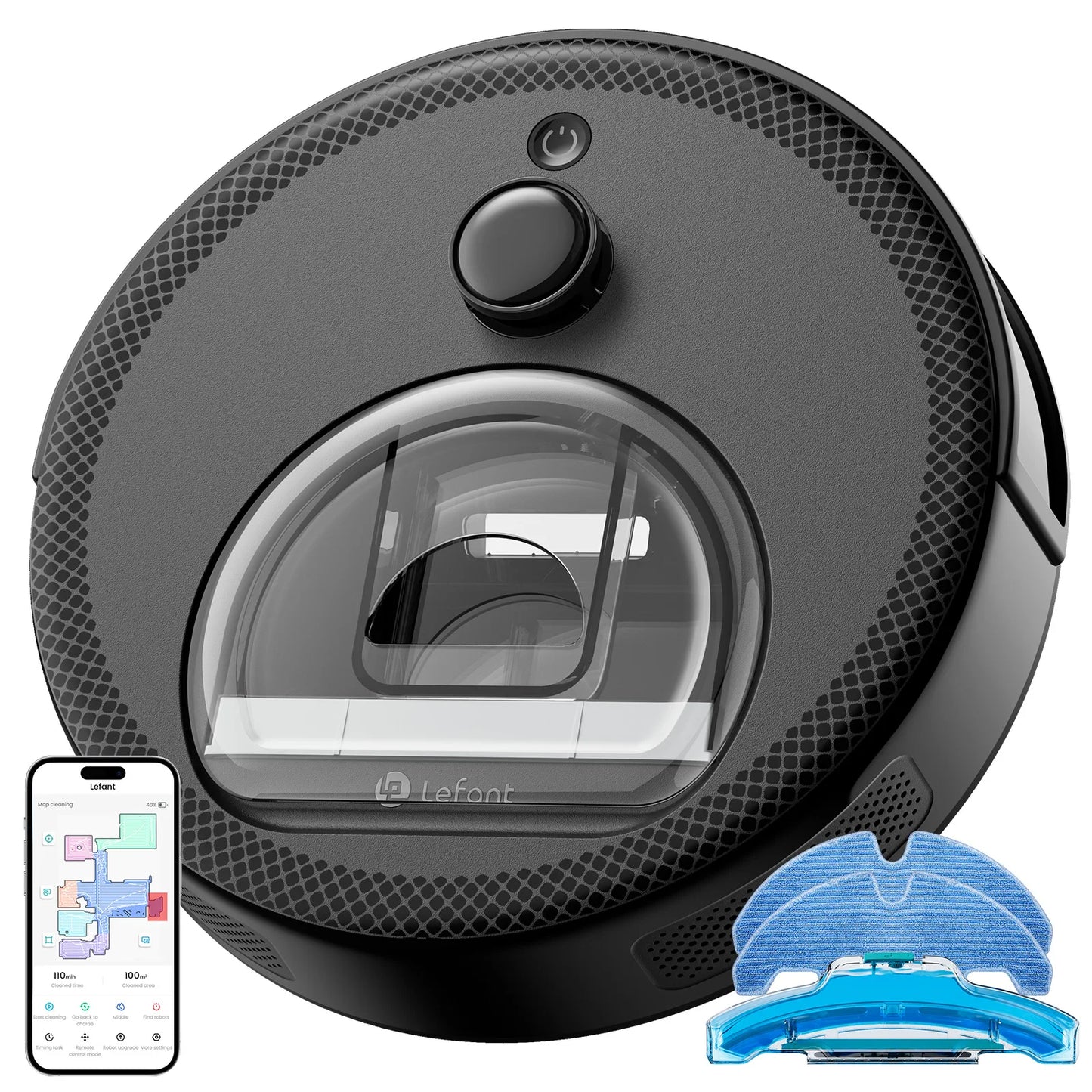 Lefant M330 Pro Robot Vacuum and Mop combo, 5000Pa,dTOF LiDAR Navigation, Alexa/Google/WiFi,Ideal for Pet Hair