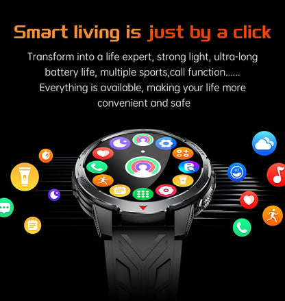 Xiaomi 1100mAh Military Outdoor Smart Watch Men 1.7-inch Display Compass Sports Watch IP68 Waterproof Bluetooth Call Smartwatch