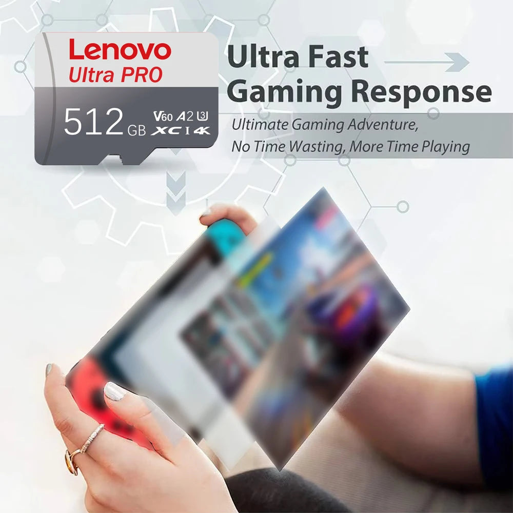 Lenovo Micro TF SD Card 2TB High Speed 128GB Memory Card Class 10 V60 1TB Mini SD Card 512GB  256GB TF Card For Nintendo Switch