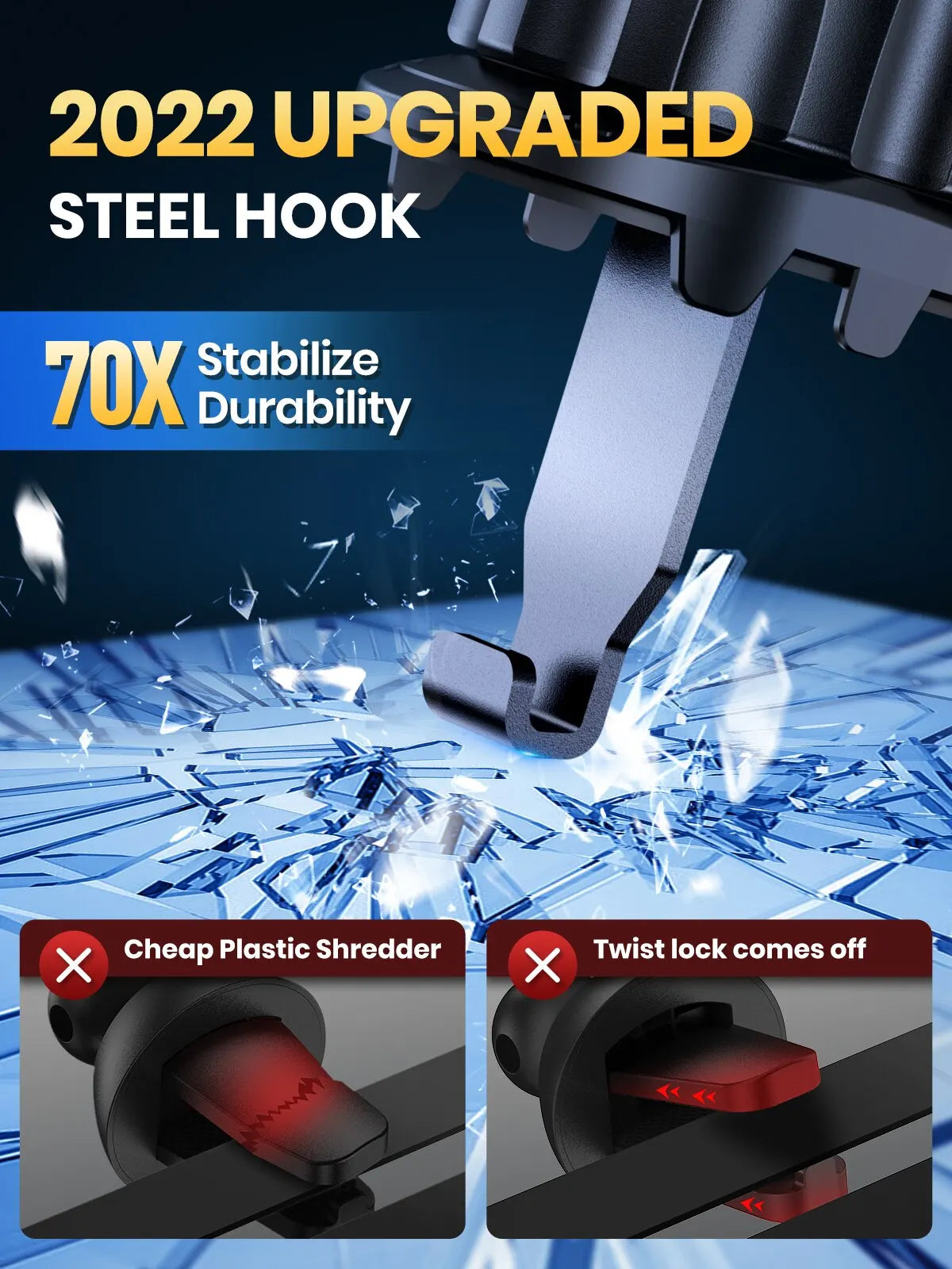 Mobile Phone Holder Air Outlet Gravity Sensor Car Holder Riangle Gravity Frosted Simplicity Solid Metallic Material