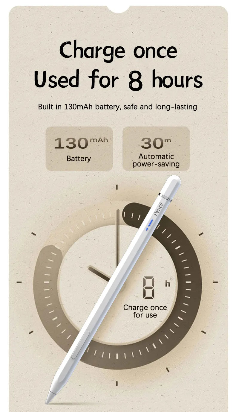 Magnetic Adsorption Pencil Stylus Pen for Apple Pencil iPad 11 2025 Pens Battery Display Palm Rejection for Apple Pencil 2 1