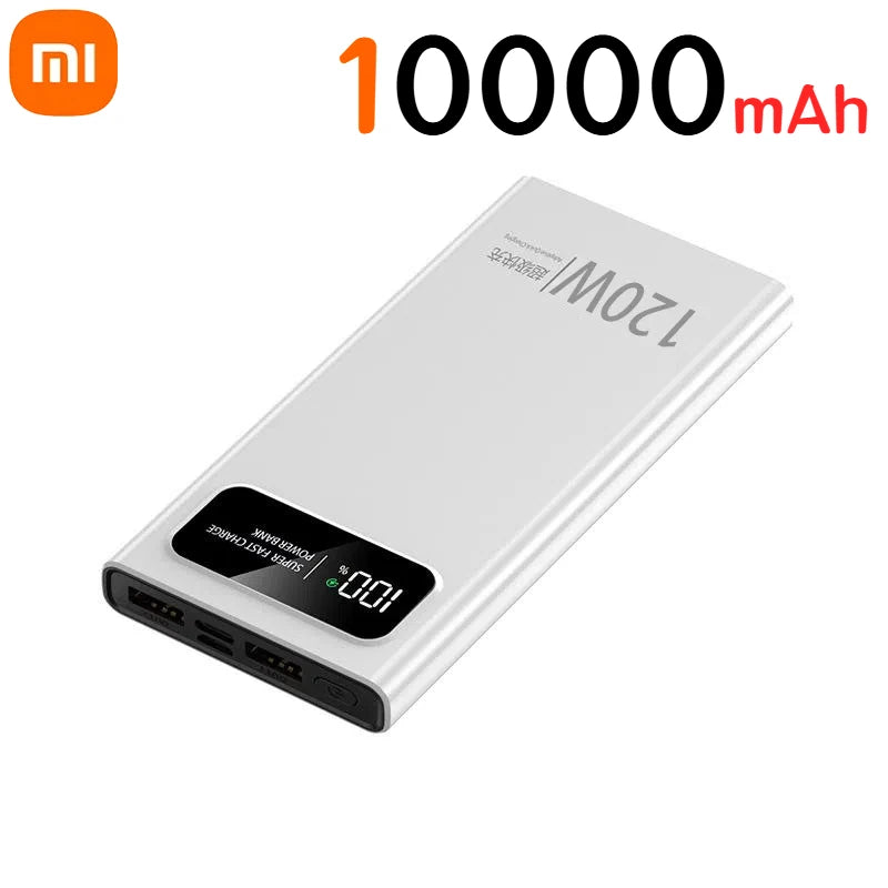 Xiaomi 120W 500000mAh Power Bank Large Capacity Super Fast Charging Digital Display External Battery for iPhone Huawei Samsung