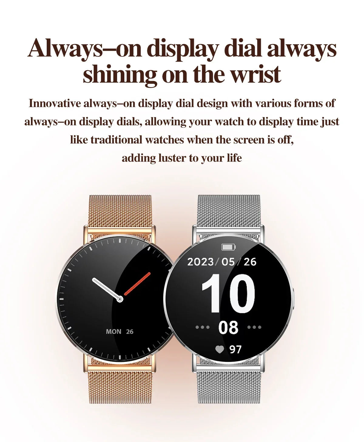 Xiaomi Mijia Smartwatch Women Bluetooth Call 3D Dynamic Dial Electronics Watch Heart Rate Monitor Waterproof Fitness Women Watch