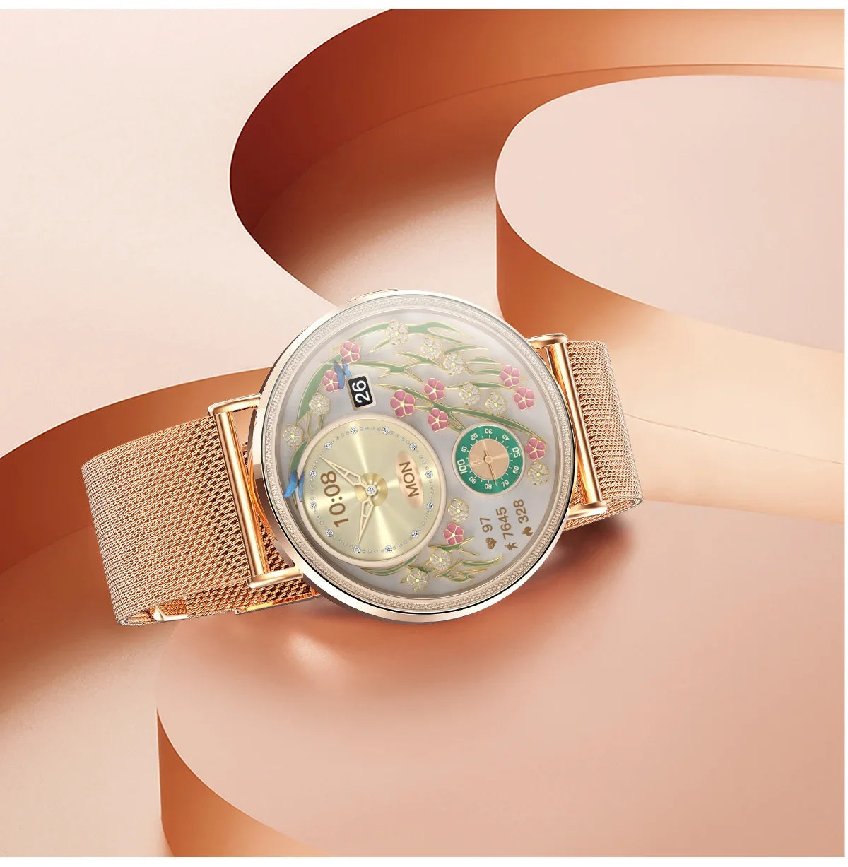 Xiaomi Mijia Smartwatch Women Bluetooth Call 3D Dynamic Dial Electronics Watch Heart Rate Monitor Waterproof Fitness Women Watch