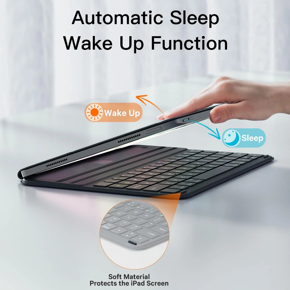 Keyboard for iPad 11th 2025 Air 11in 13in Bluetooth Keyboard Wireless for iPad Air 4 5 6 Pro 11 12.9 Case Stand