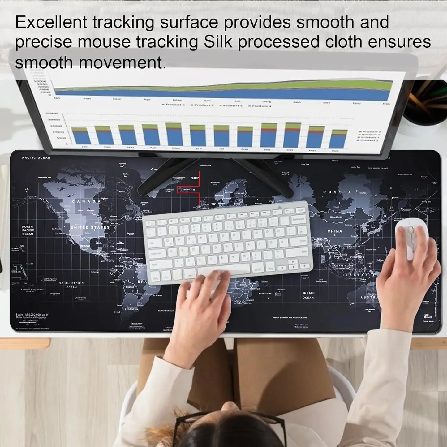 Large Gaming Mouse pad Computer Gamer Desk Mouse Mat Anti-slip Natural Rubber Stitched Edge large mouse Pad for Desktop Office