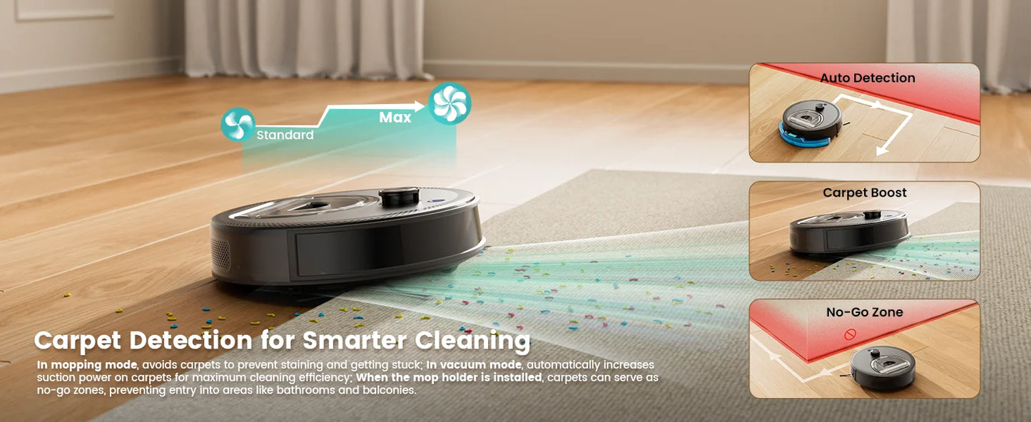 Lefant M330 Pro Robot Vacuum and Mop combo, 5000Pa,dTOF LiDAR Navigation, Alexa/Google/WiFi,Ideal for Pet Hair