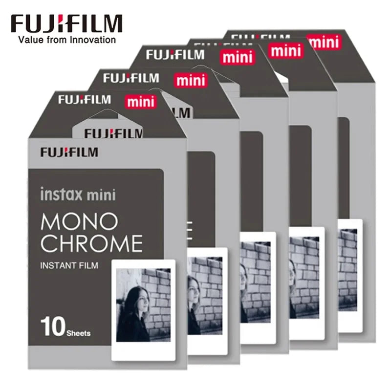 10-100 Sheets Fujifilm Instax Mini 12 Film Camera White Edge Photo Paper For Mini 11 9 8 40 70 90 Instant Camera EVO Instax Film