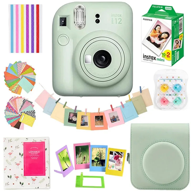 2023 New Fujifilm Instax Mini 12 Instant Camera Blossom Pink / Pastel Blue / Mint Green / Clay White / Lilac Purple 5 Colors