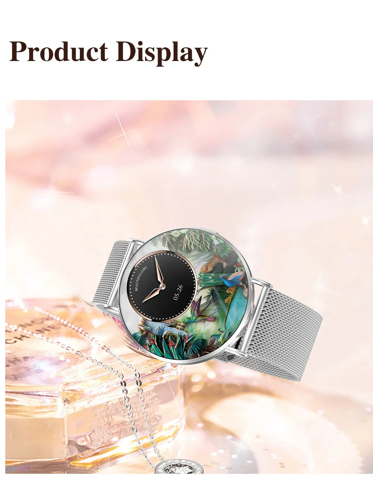 Xiaomi Mijia Smartwatch Women Bluetooth Call 3D Dynamic Dial Electronics Watch Heart Rate Monitor Waterproof Fitness Women Watch