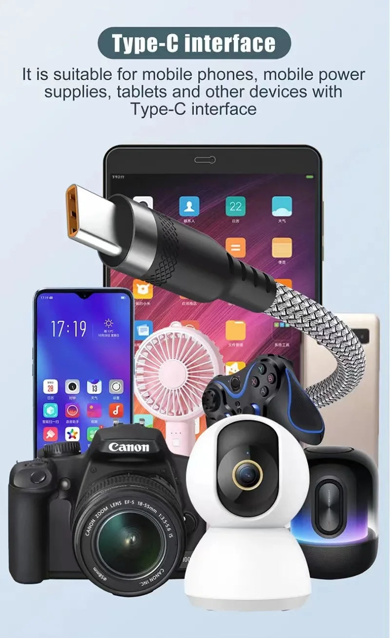 USB TYPE C Cable 5A Super Fast Charge Cable for Huawei 3m 5m 8m USB C Extension Cable for Samsung Xiaomi oppo oneplus Universal