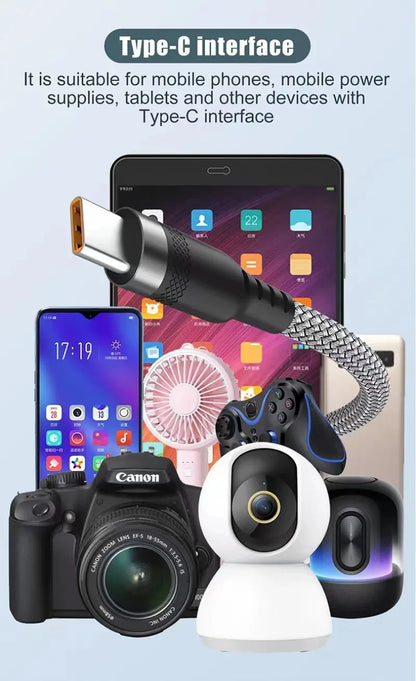 USB TYPE C Cable 5A Super Fast Charge Cable for Huawei 3m 5m 8m USB C Extension Cable for Samsung Xiaomi oppo oneplus Universal