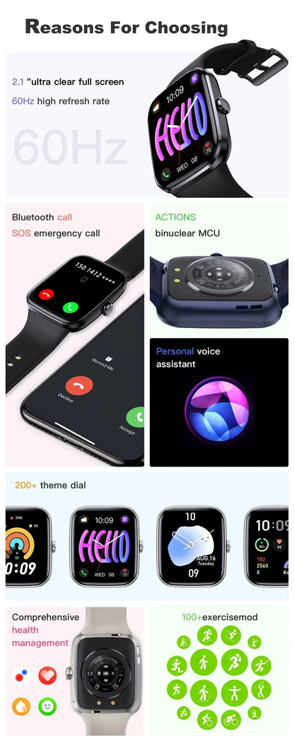 Xiaomi 2025 Waterproof Sport Women Watch Fitness Smartwatch 2025 Men GPS sports band PK Amazfit GTR 4 Bluetooth call Smart Watch