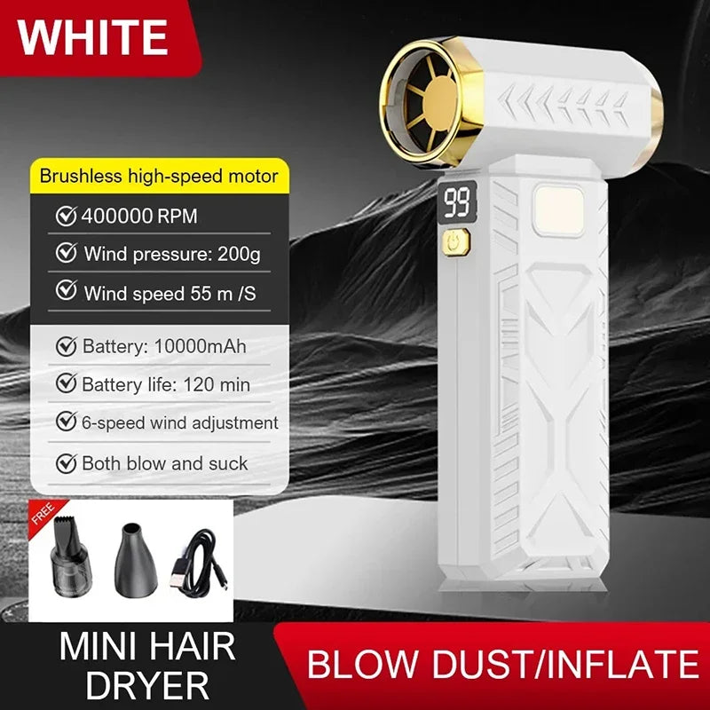 Violent Fan 1000000RPM Super Powerful Air Blower Vacuum Blowing Suction For Dust Cleaner Brushless Turbo Strong Wind