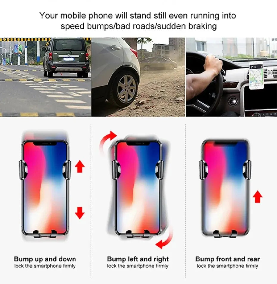Baseus Car Phone Holder for iPhone Auto Gravity Dashboard Sucker Car Cellphone Moible Phone Support Samsung/Xiaomi/Huawei Holder
